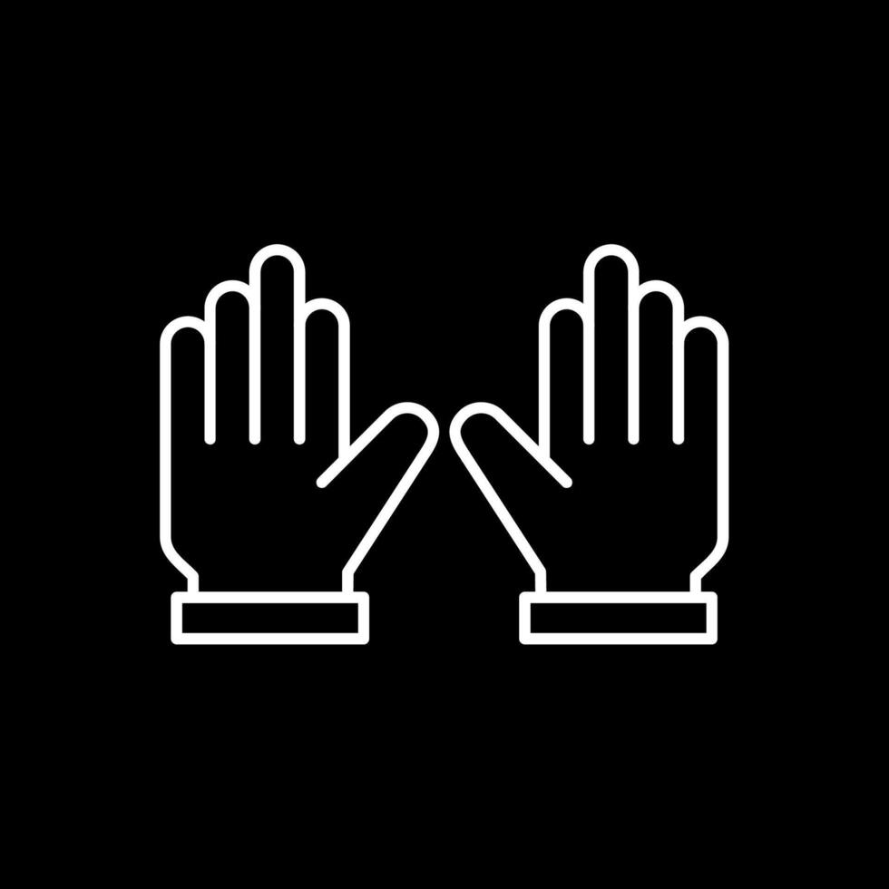 Invertiertes Symbol für Handschuhe vektor