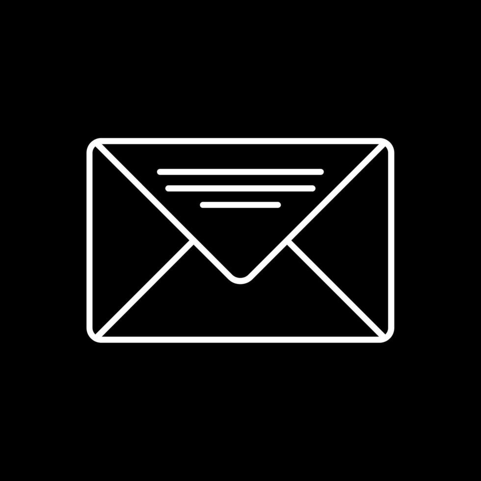 E-Mail-Zeile invertiertes Symbol vektor