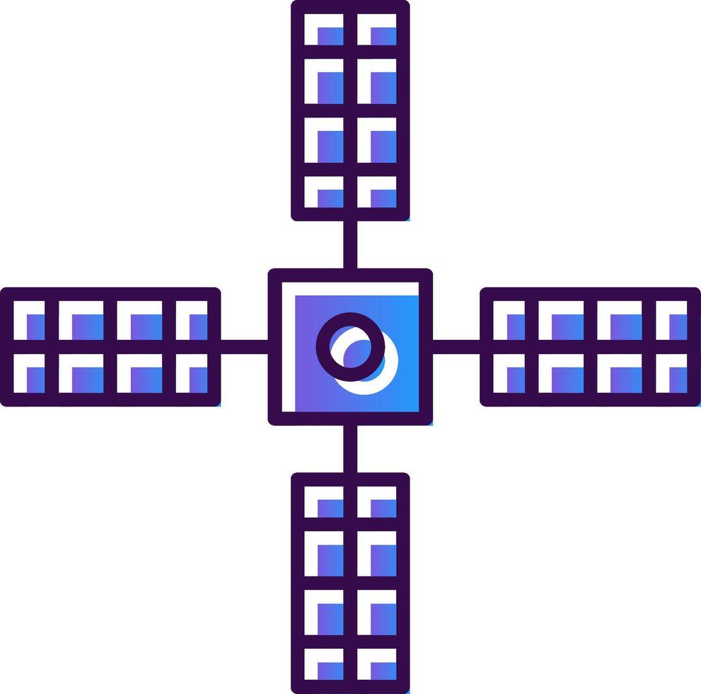 groß Satellit Gradient gefüllt Symbol vektor