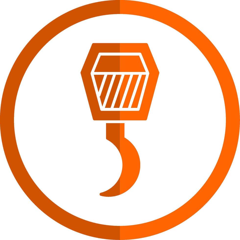 Haken Glyphe Orange Kreis Symbol vektor