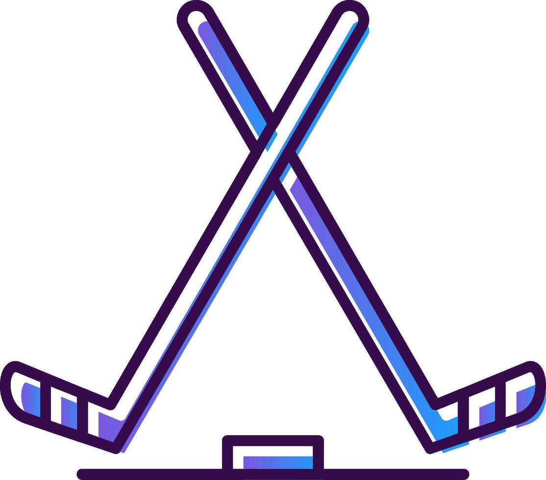 Eis Eishockey Gradient gefüllt Symbol vektor