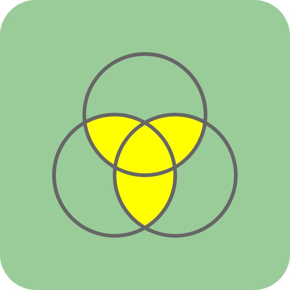 Färg palett fylld gul ikon vektor