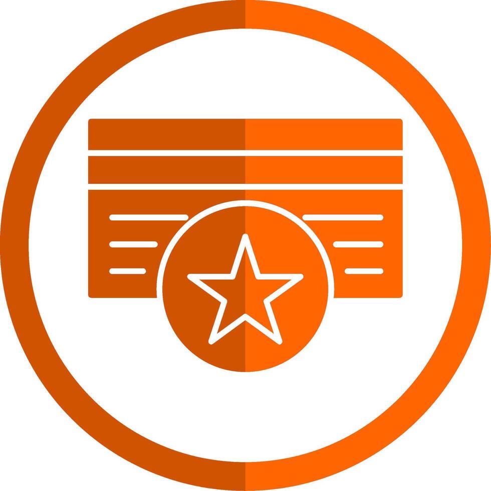 Mitglied Karte Glyphe Orange Kreis Symbol vektor