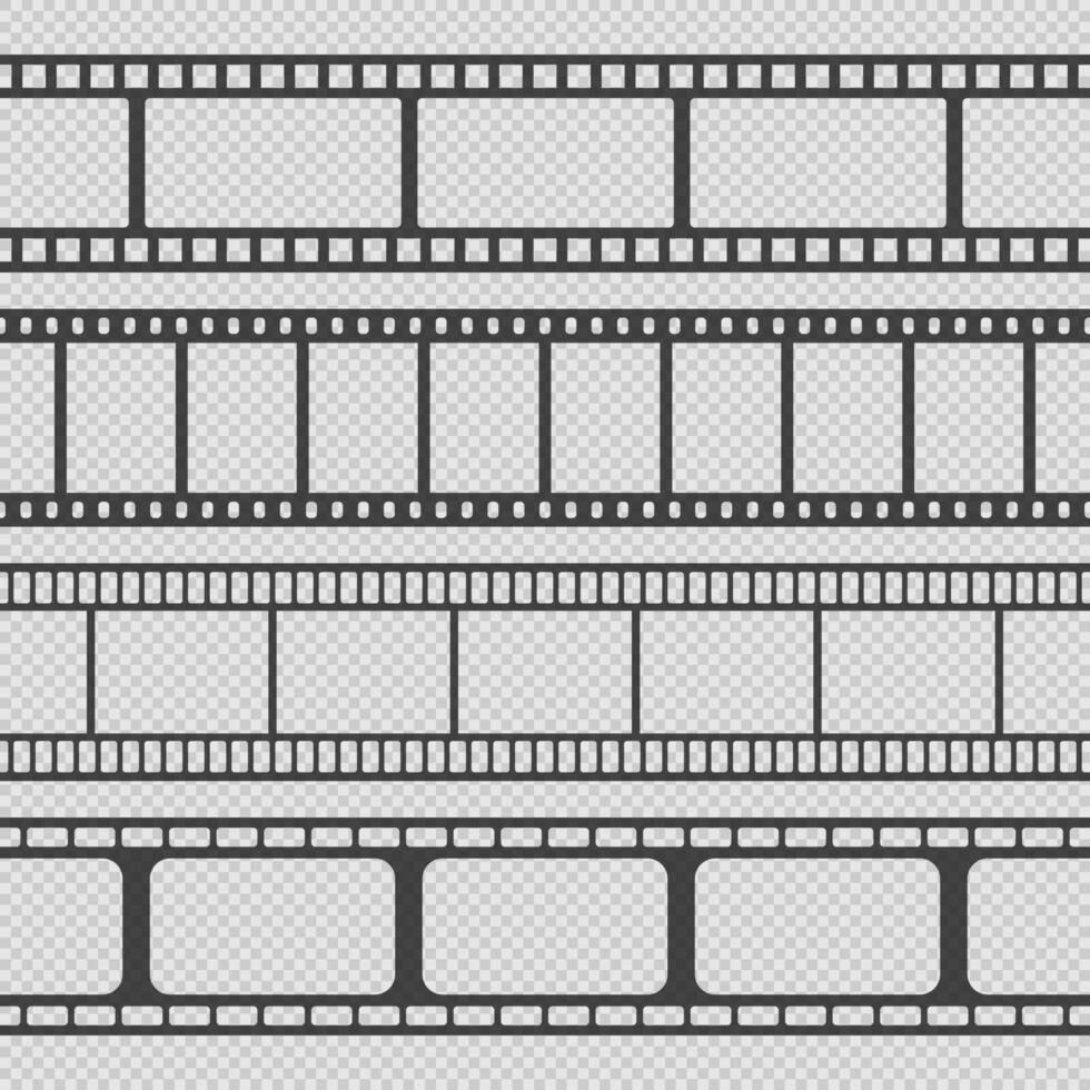 uppsättning av sömlös filma remsor vektor