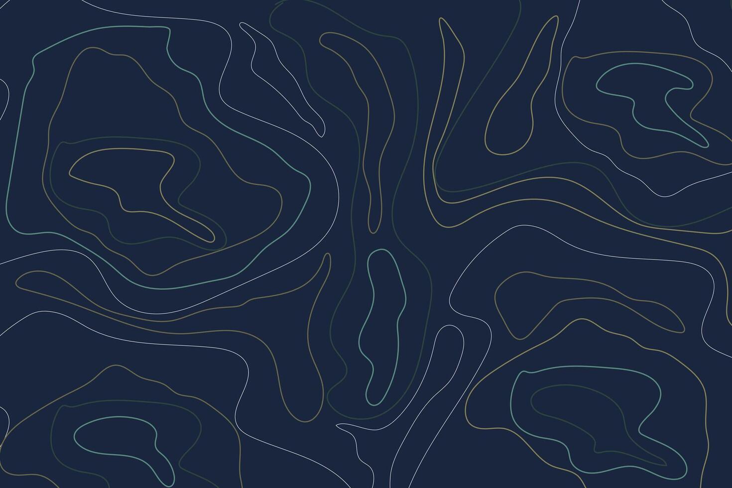 trendig abstrakt linje konst bakgrund . berg topografisk terräng Karta bakgrund med guld rader textur. design illustration för vägg konst, tyg, förpackning, webb, baner, app, tapet. vektor