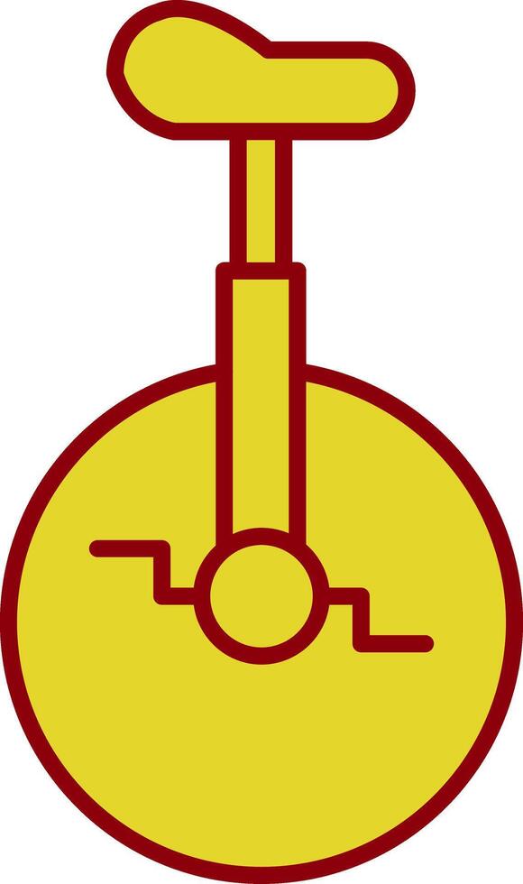 Monocycle Glyphe Kurve Symbol vektor