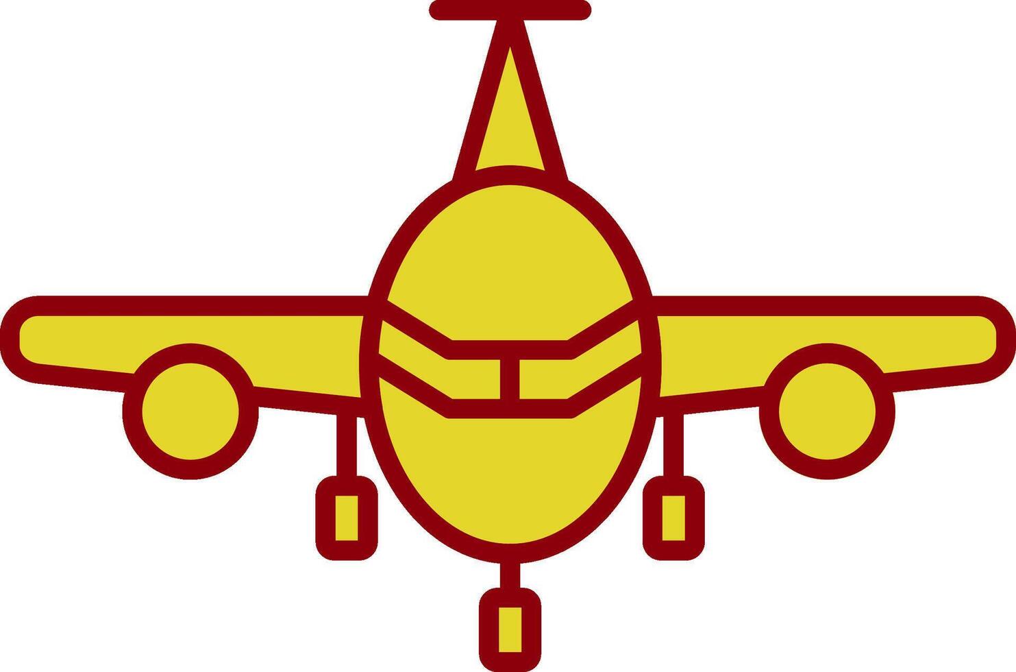 Flugzeug Glyphe Kurve Symbol vektor