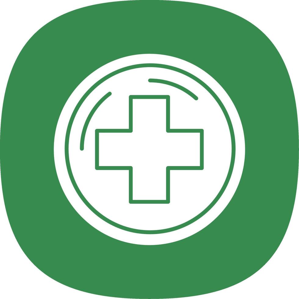 Krankenhaus Zeichen Glyphe Kurve Symbol vektor