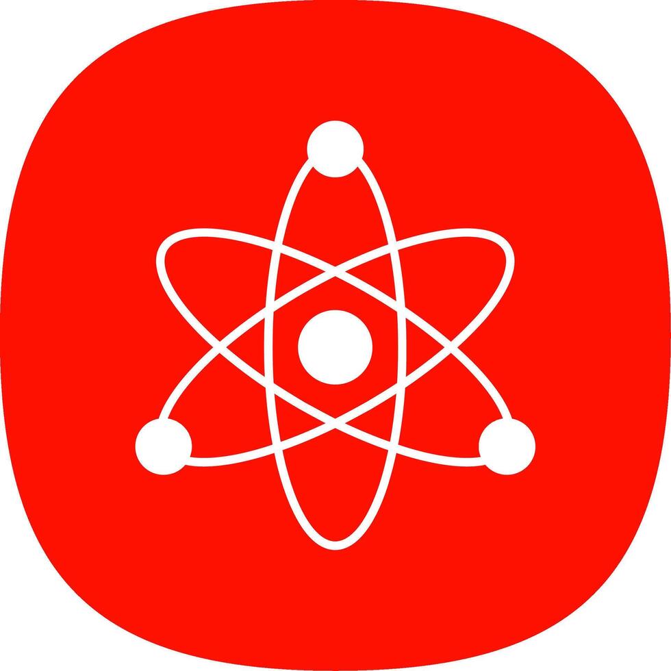 atom glyf kurva ikon vektor