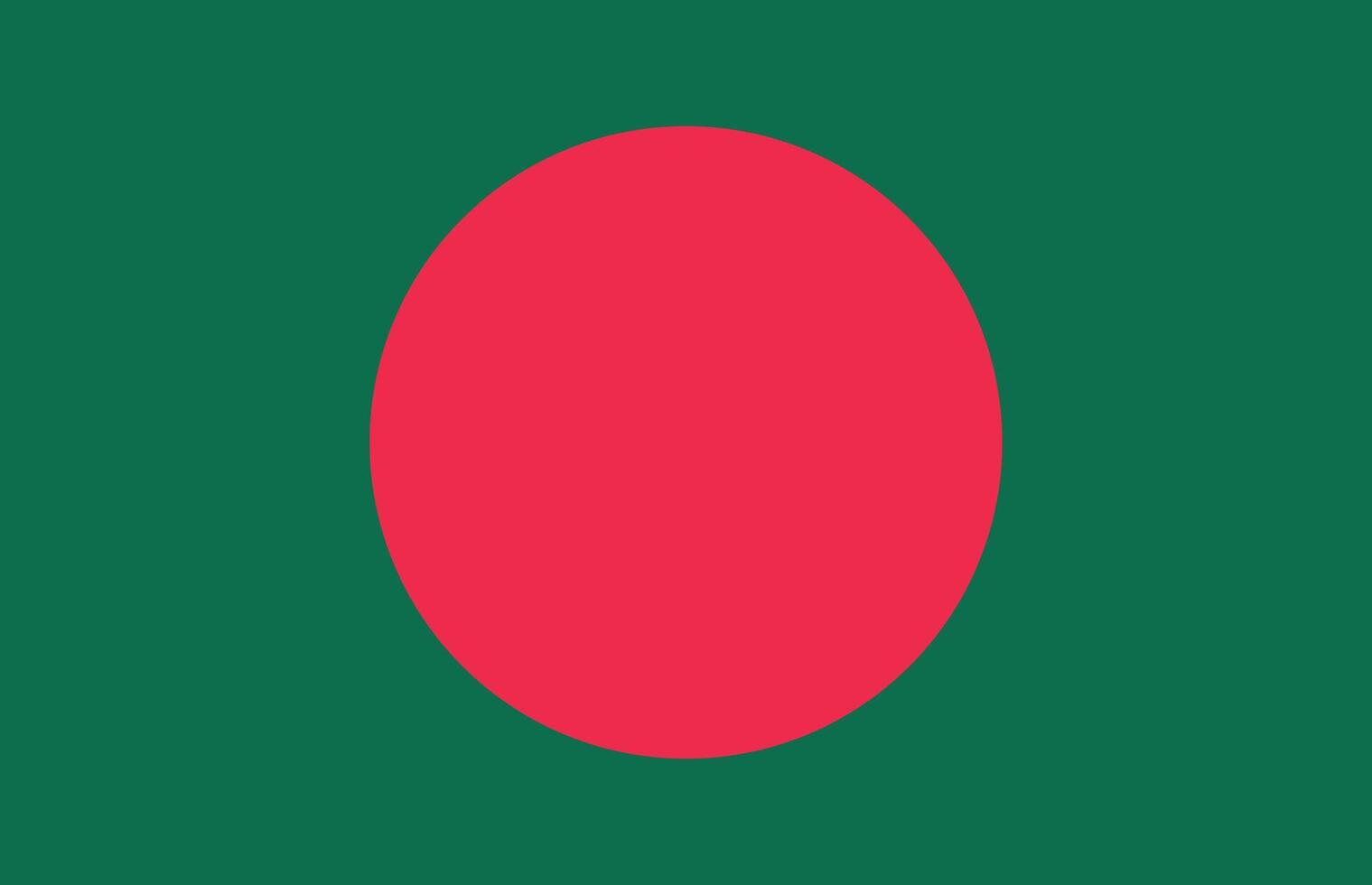 Bangladesch Flagge isoliert auf Weiß Hintergrund . Illustration vektor