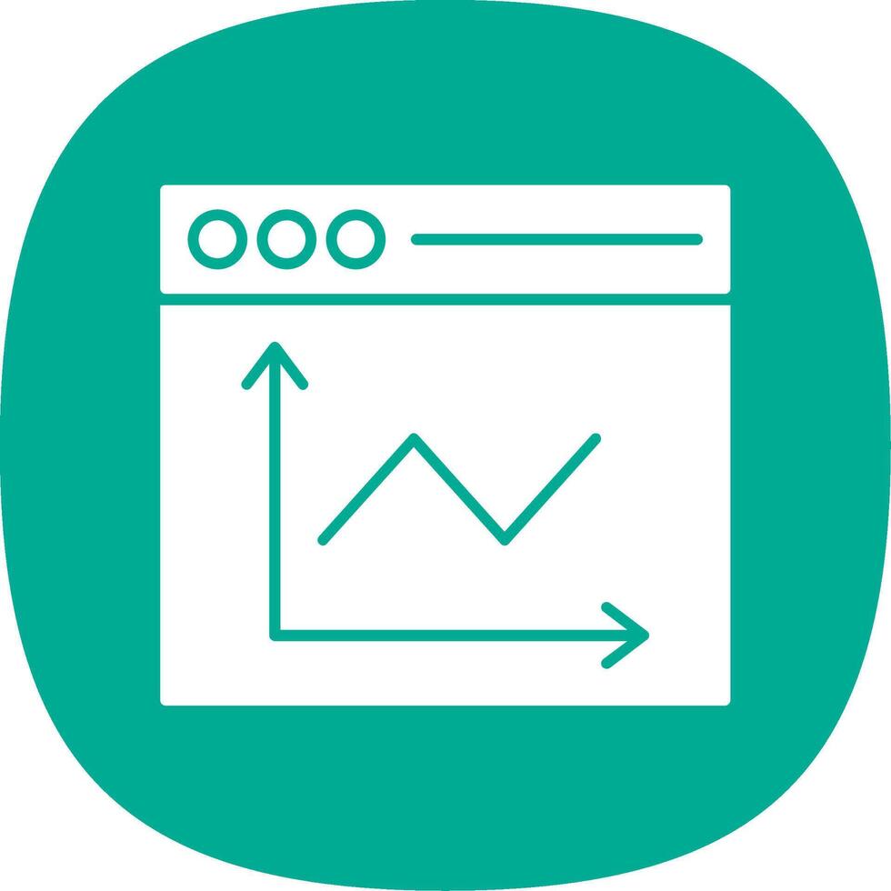 linje Diagram glyf kurva ikon vektor