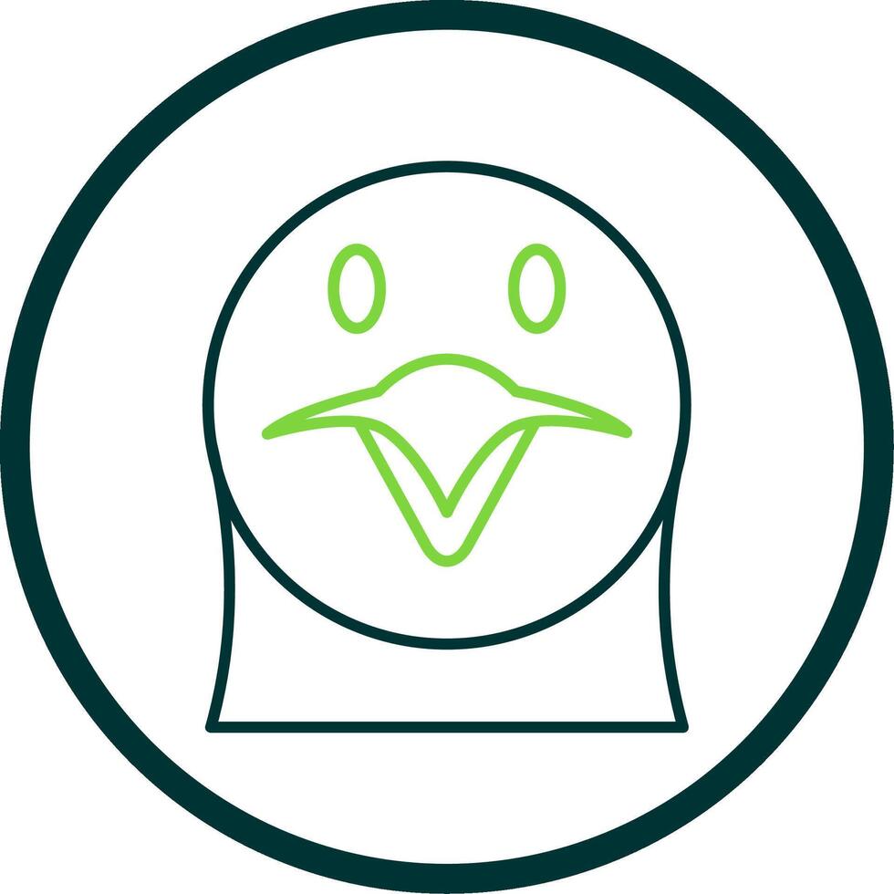 Pinguin Linie Kreis Symbol vektor