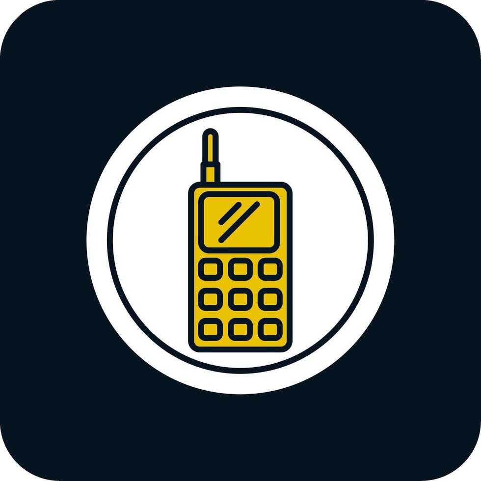 Walkie-Talkie-Glyphe zweifarbiges Symbol vektor