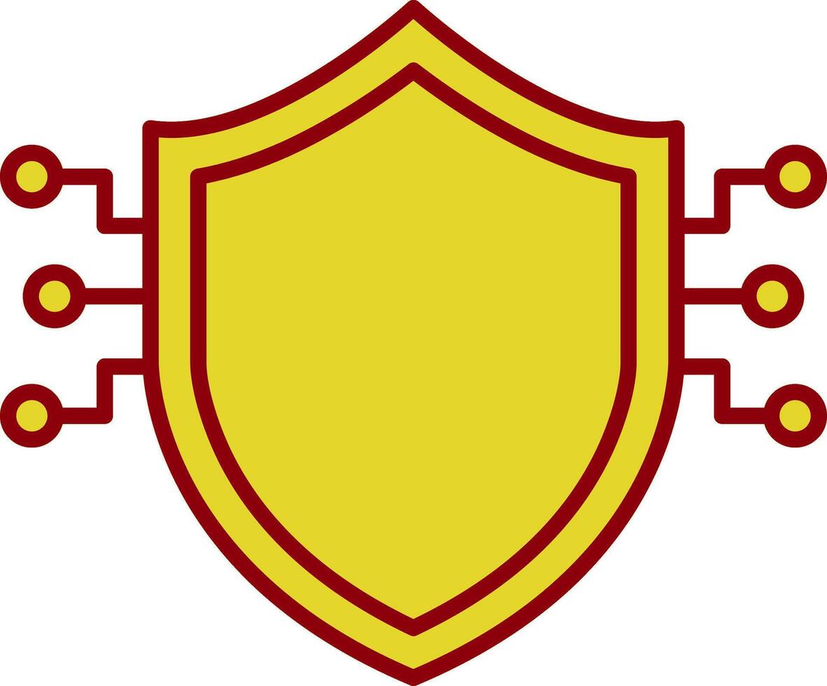 sheild Glyphe Kurve Symbol vektor