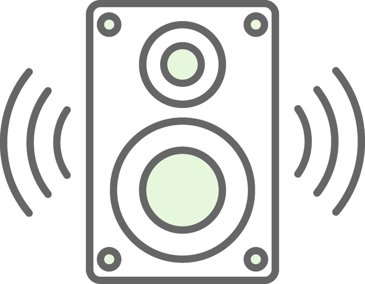högtalare fylla ikon vektor