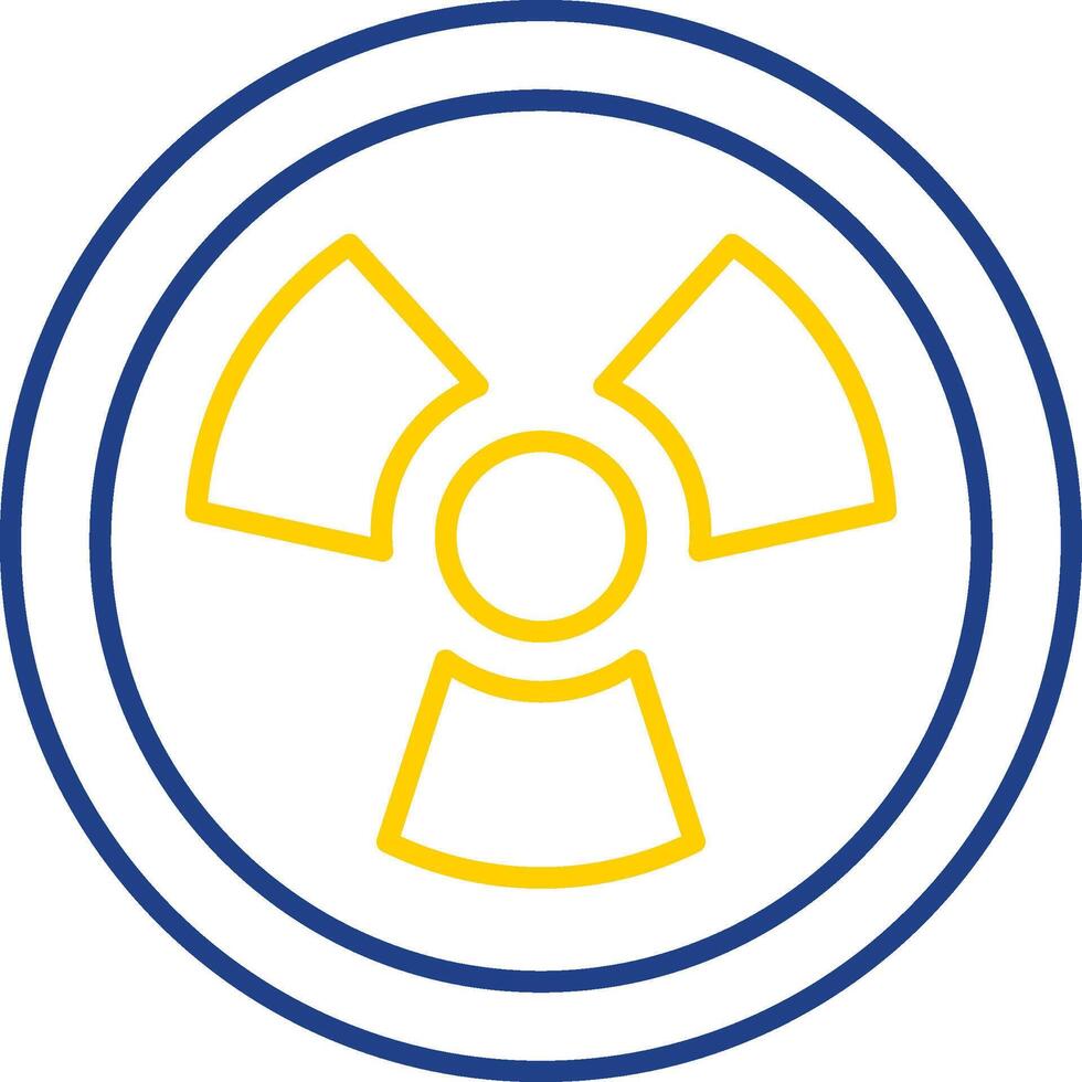 kärnkraft linje två färg ikon vektor