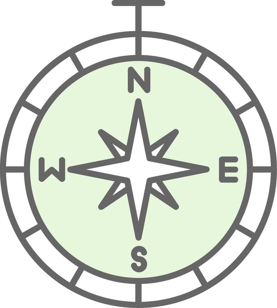 kompass fylla ikon vektor