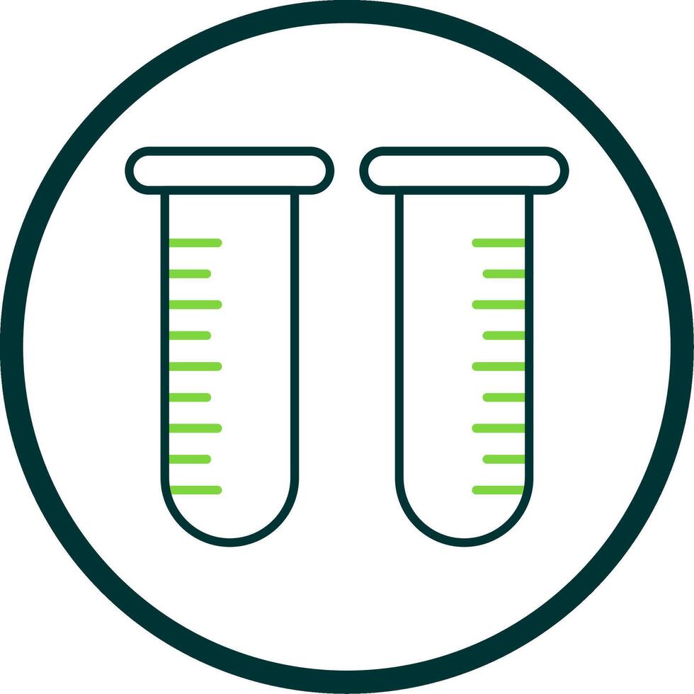 testa rör linje cirkel ikon vektor
