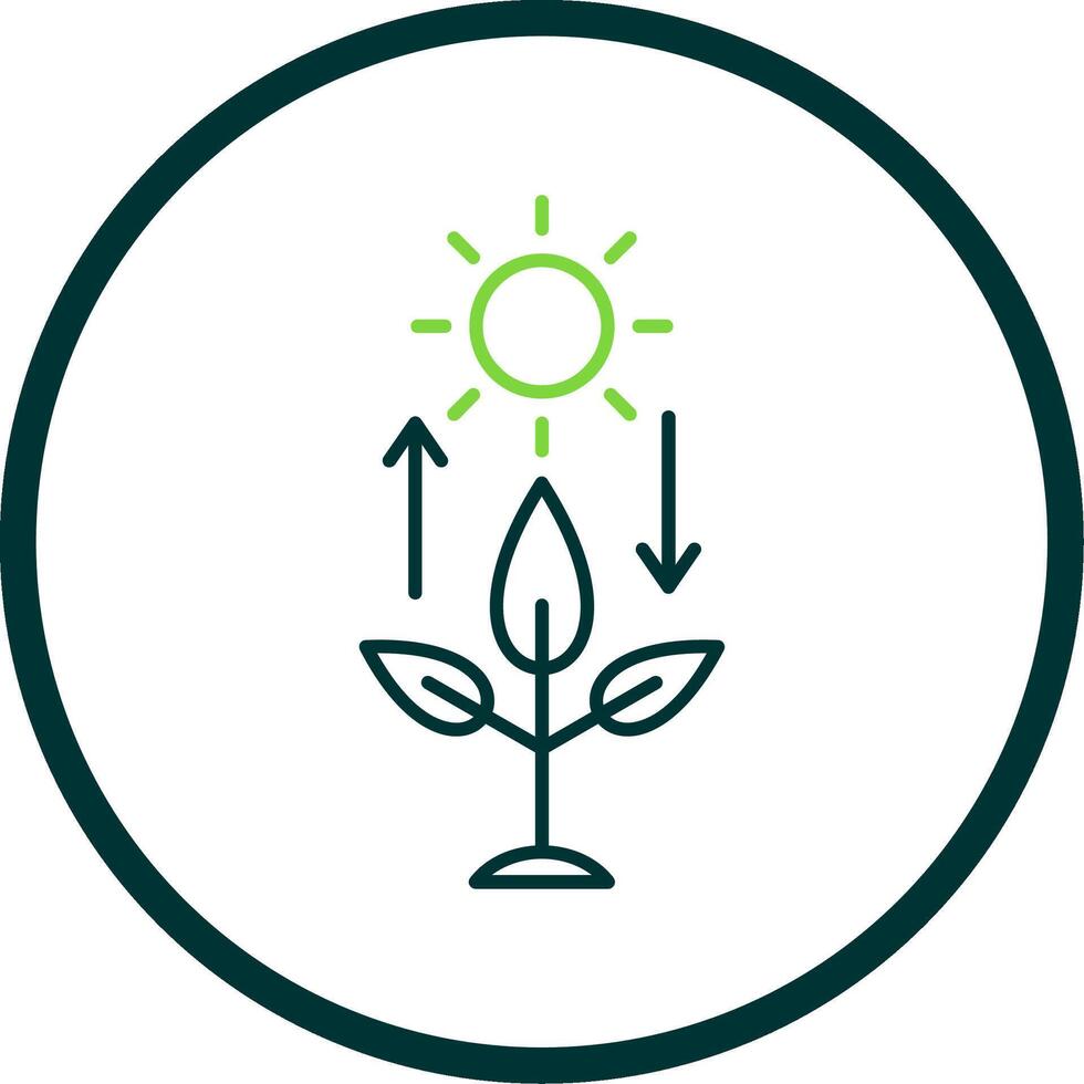 Photosynthese Linie Kreis Symbol vektor
