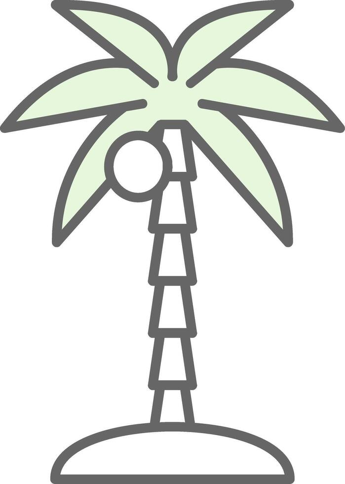 Kokosnuss Baum Stutfohlen Symbol vektor