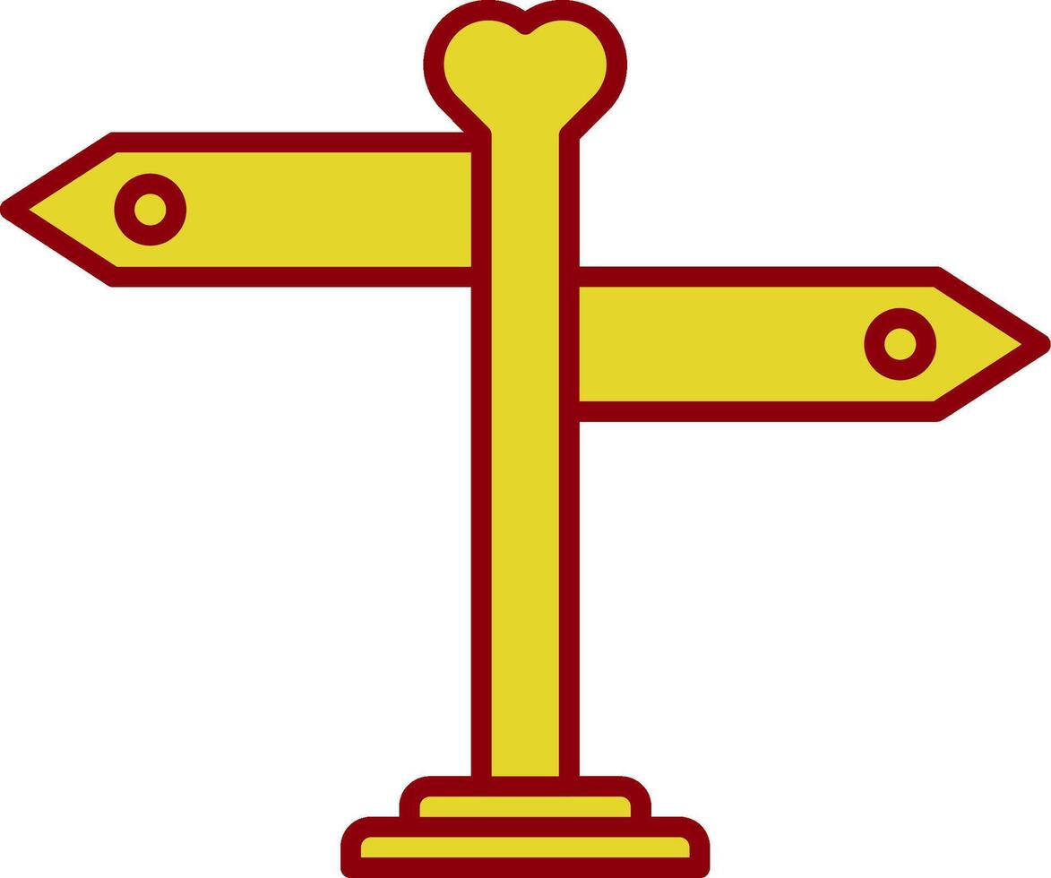 Richtungslinie zweifarbiges Symbol vektor