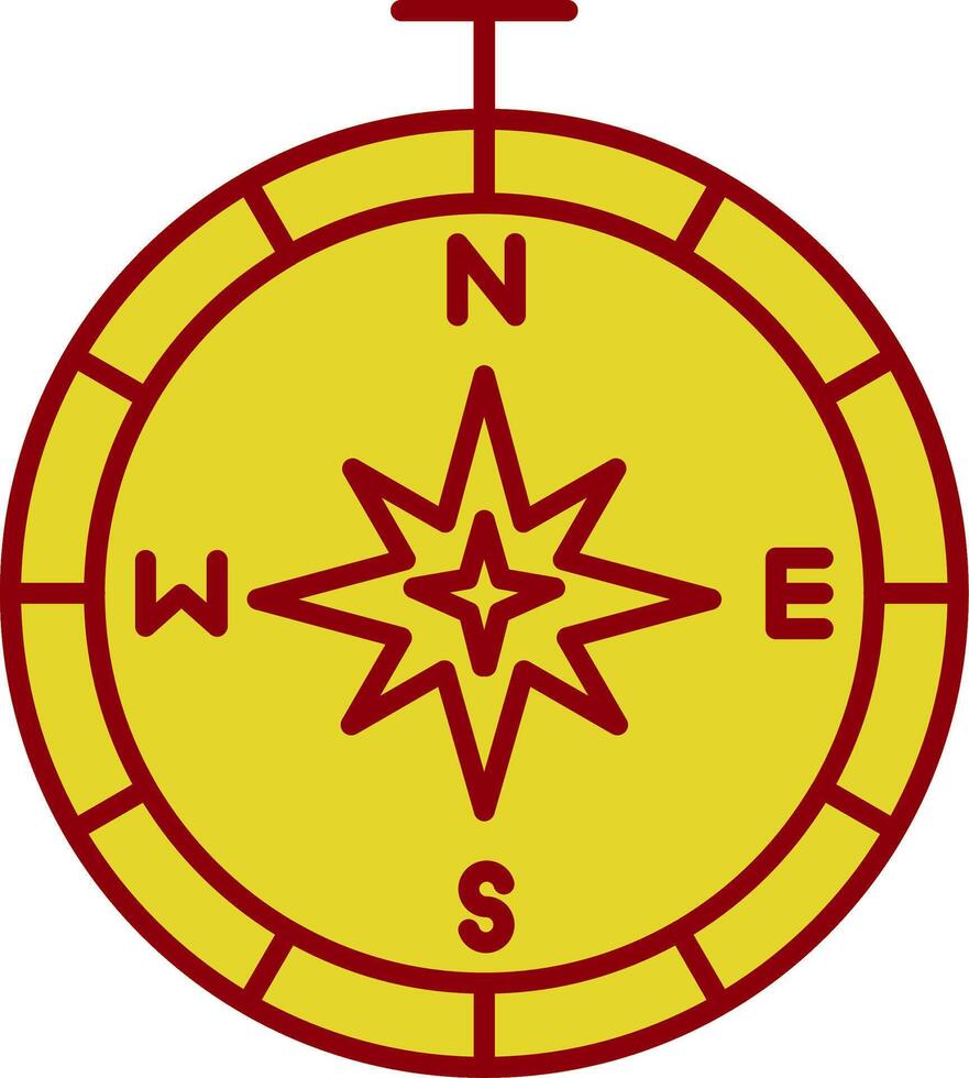 Kompass Glyphe Kurve Symbol vektor