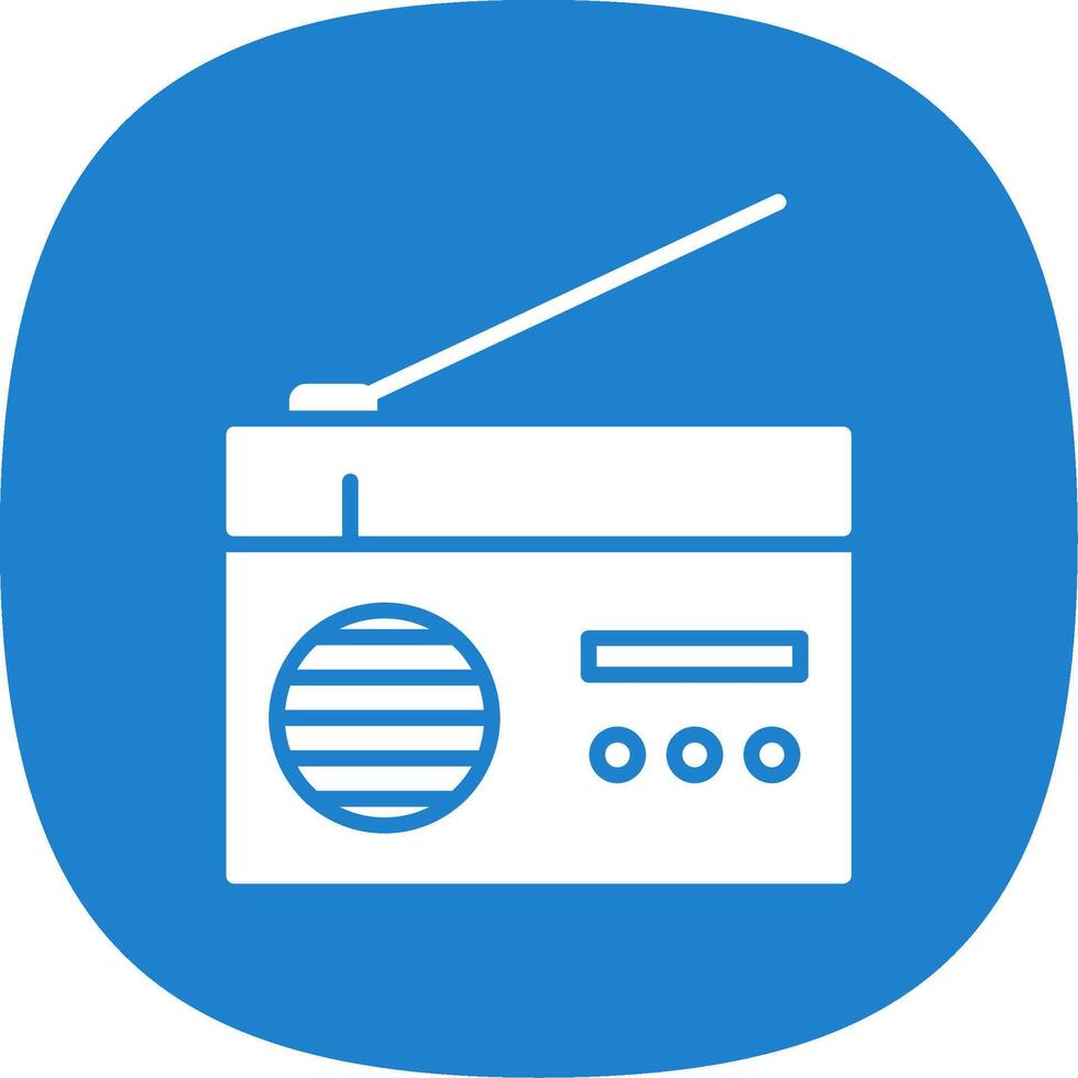 Radio Glyphe Kurve Symbol vektor