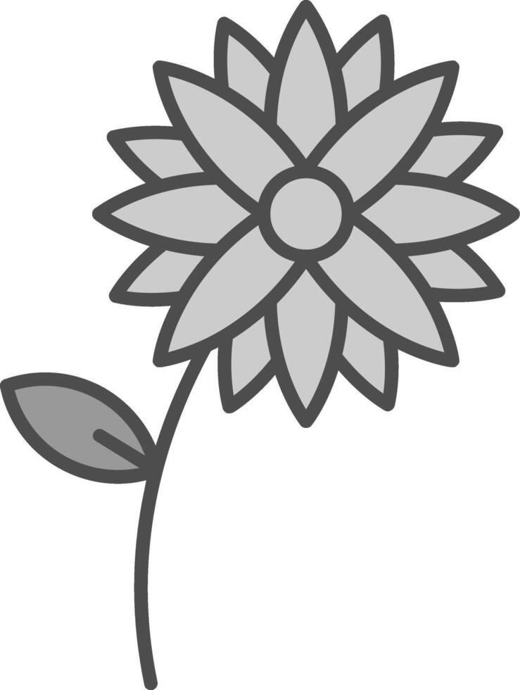 blomma fylla ikon vektor