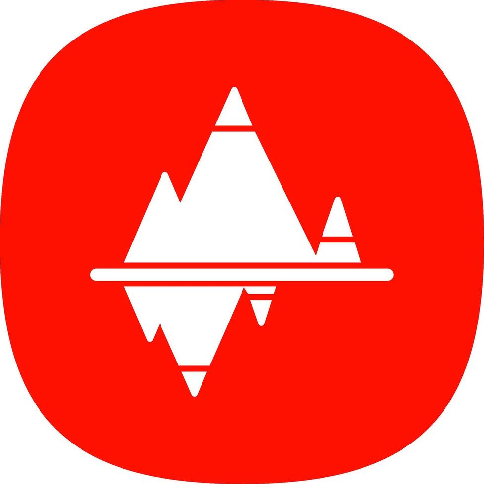 Gletscher Glyphe Kurve Symbol vektor