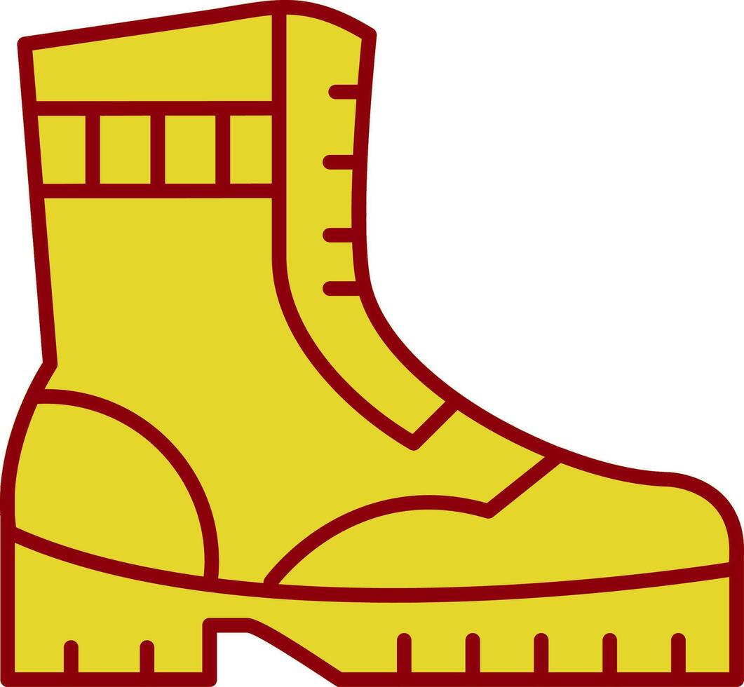 Stiefel Linie zwei Farbe Symbol vektor