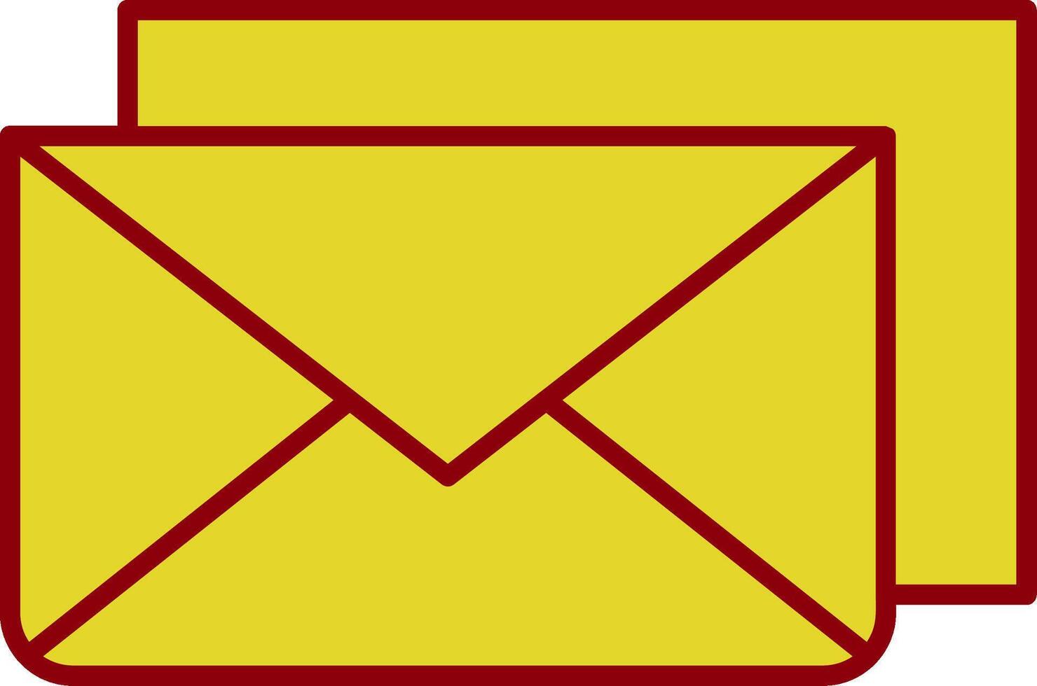 E-Mail-Zeile zweifarbiges Symbol vektor