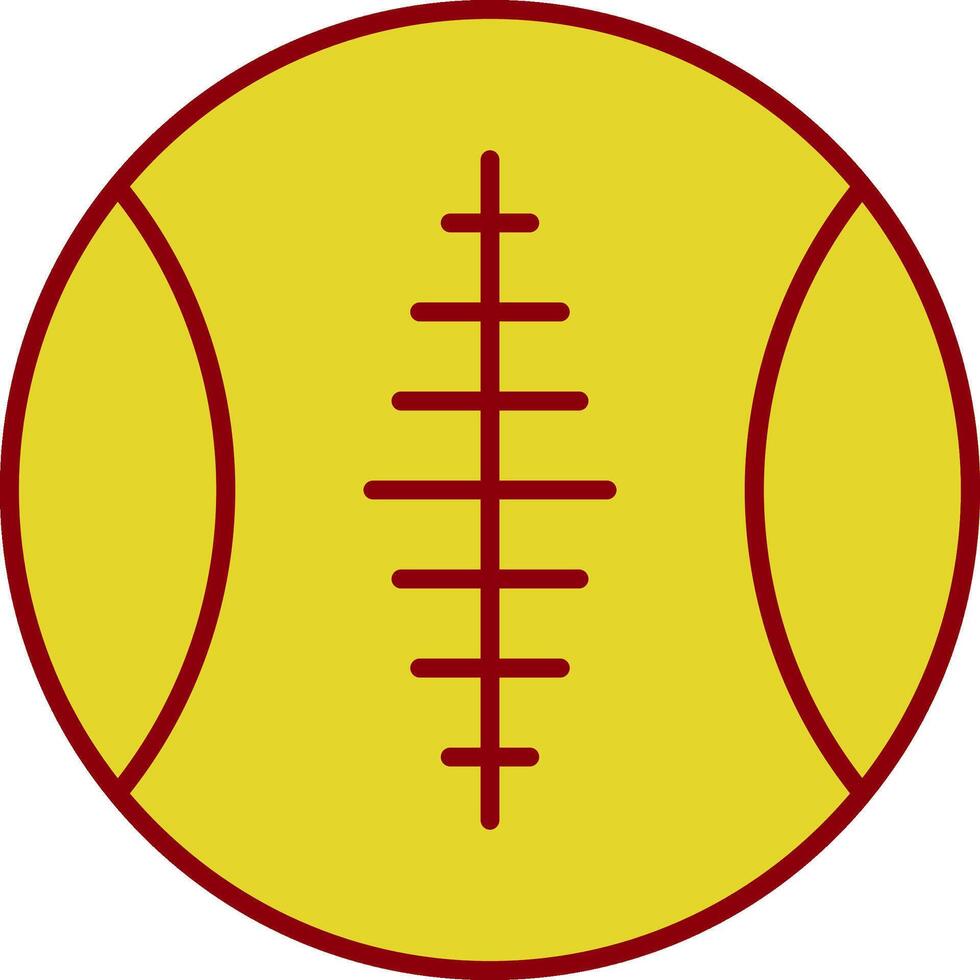 Sport Ball Linie zwei Farbe Symbol vektor