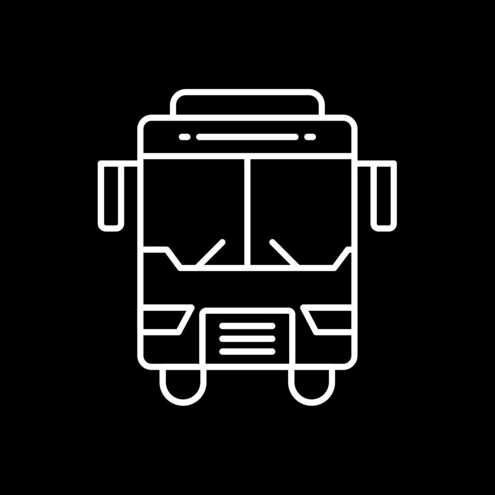 Buslinie invertiertes Symbol vektor