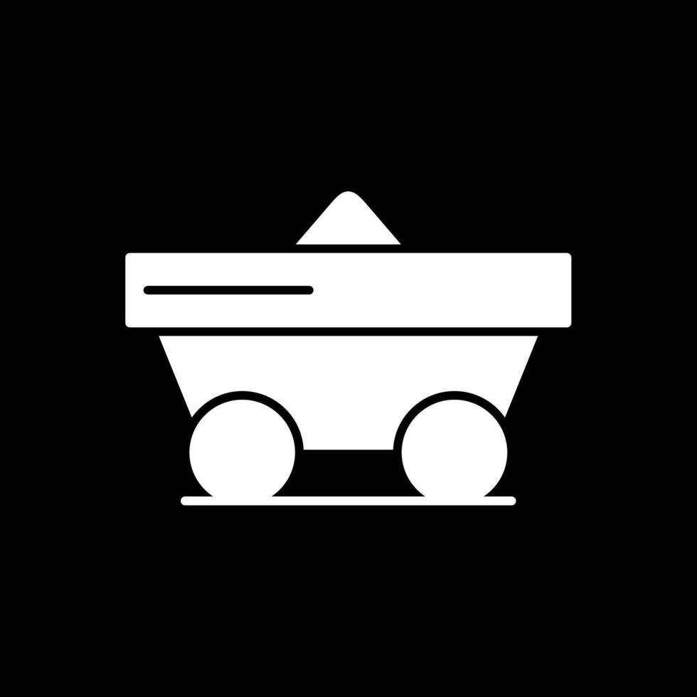 Trolley-Glyphe invertiertes Symbol vektor