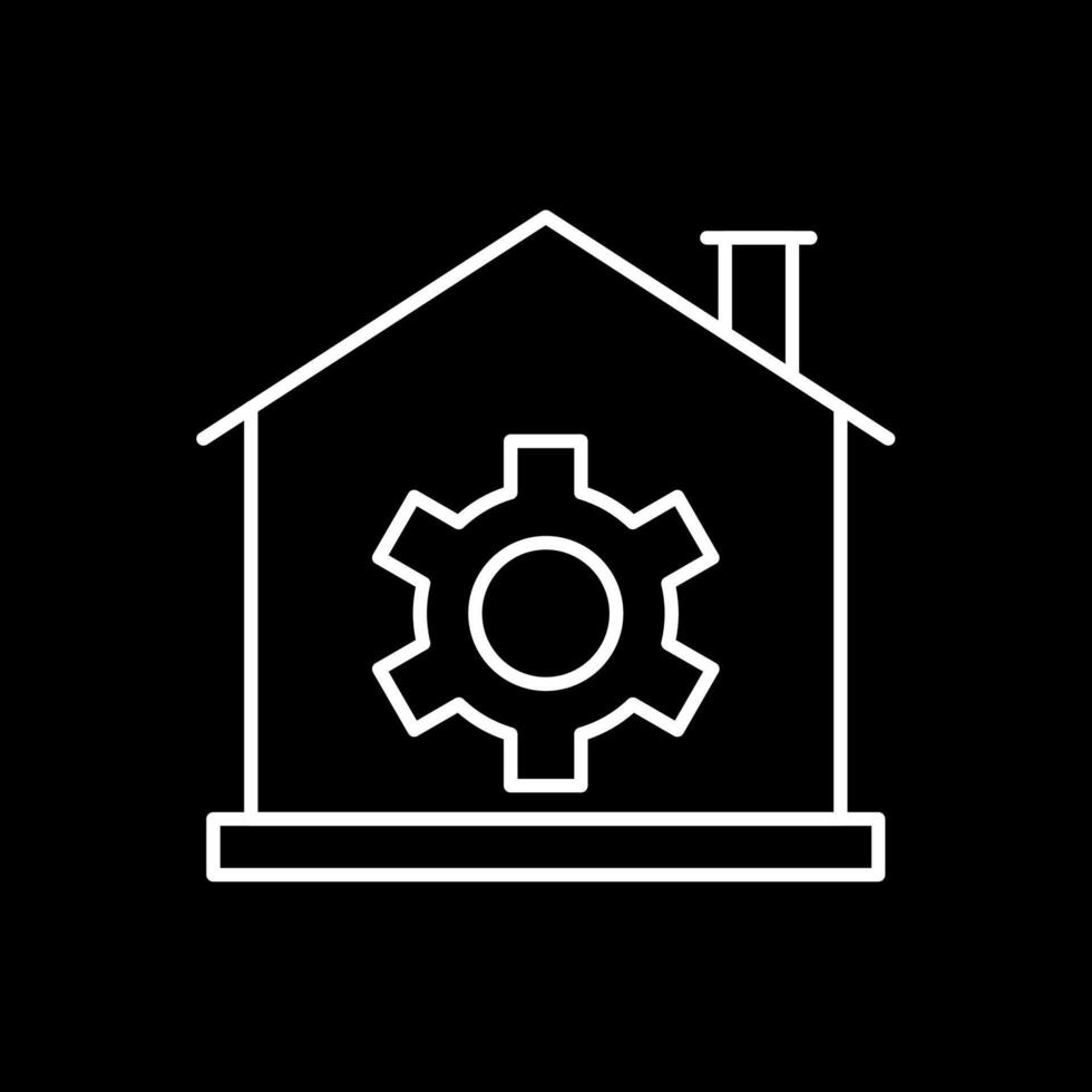 Clever Zuhause Linie invertiert Symbol vektor