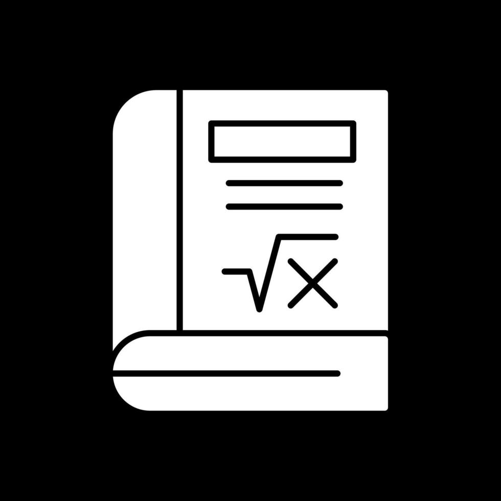 Buch Glyphe umgekehrtes Symbol vektor