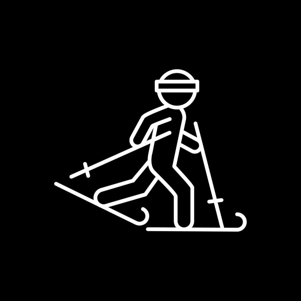 Ski Linie invertiert Symbol vektor