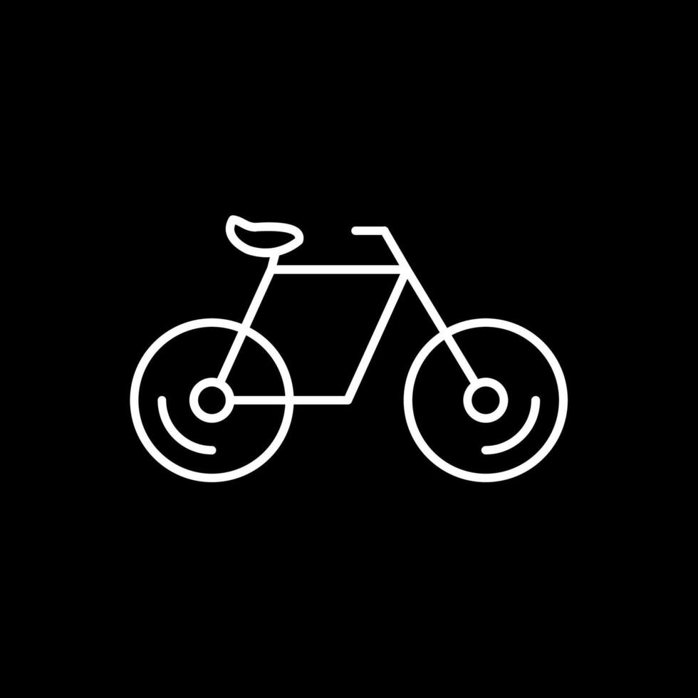 Fahrradlinie invertiertes Symbol vektor