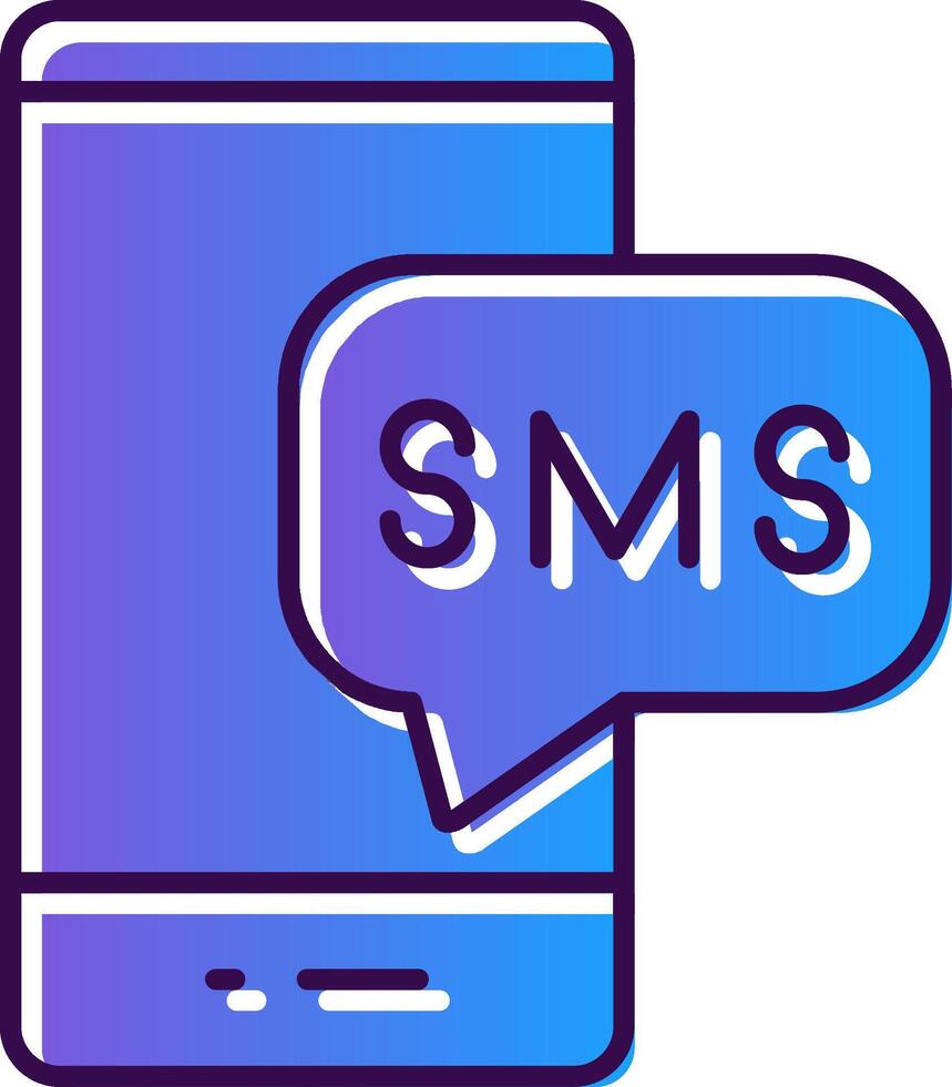 SMS Gradient gefüllt Symbol vektor