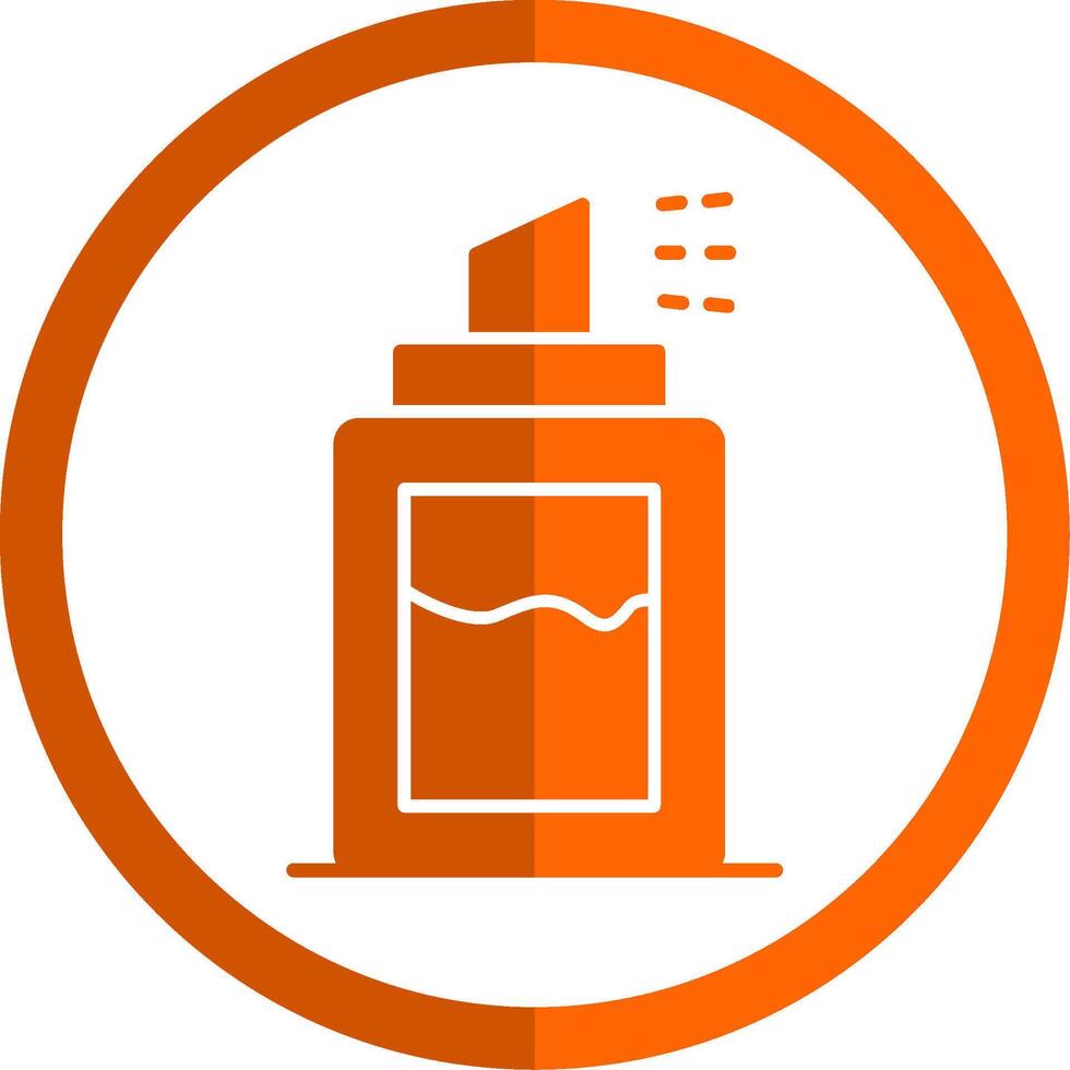 deodorant glyf orange cirkel ikon vektor