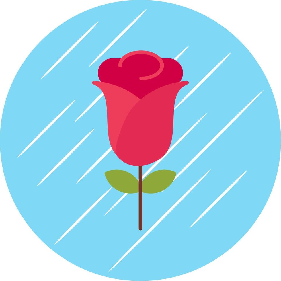 Rose eben Blau Kreis Symbol vektor