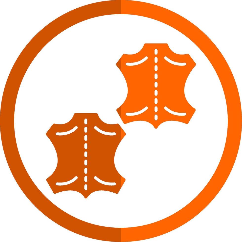 Leder Glyphe Orange Kreis Symbol vektor