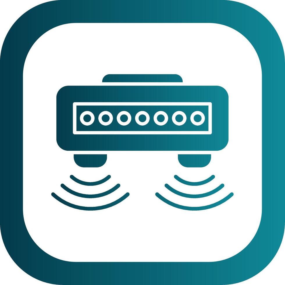 Bewegung Sensor Glyphe Gradient runden Ecke Symbol vektor