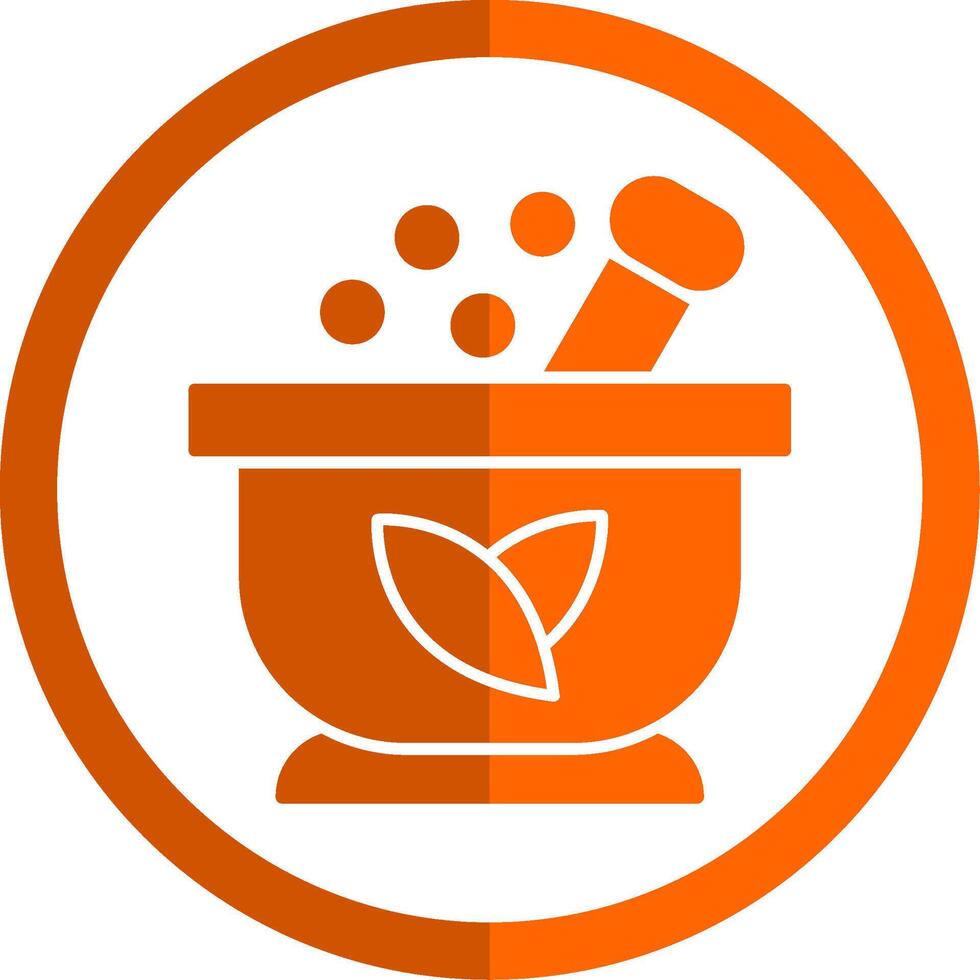 Granatwerfer Glyphe Orange Kreis Symbol vektor