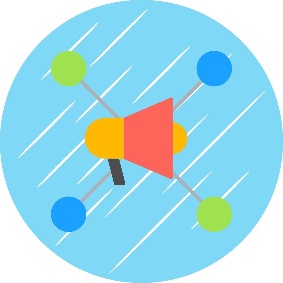 social nätverk platt blå cirkel ikon vektor