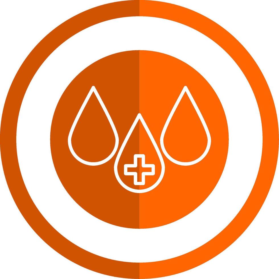 Blut Glyphe Orange Kreis Symbol vektor