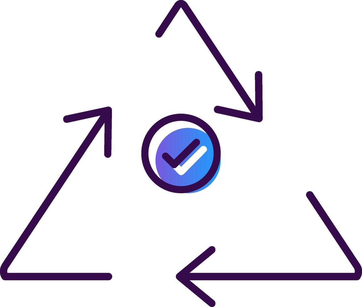 recyceln Gradient gefüllt Symbol vektor