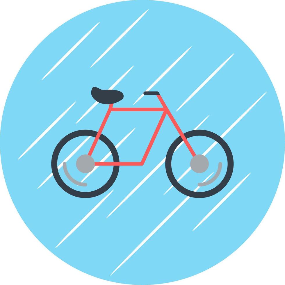 Fahrrad eben Blau Kreis Symbol vektor