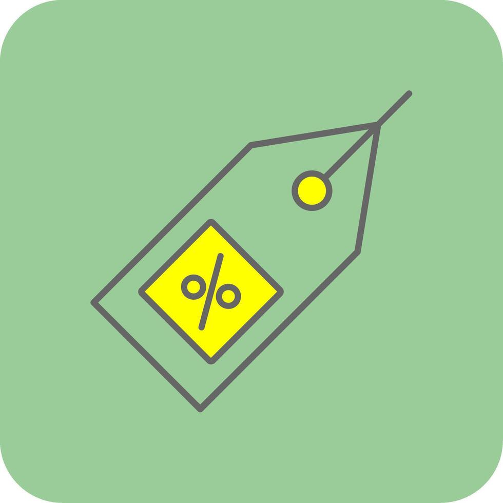 Angebot gefüllt Gelb Symbol vektor