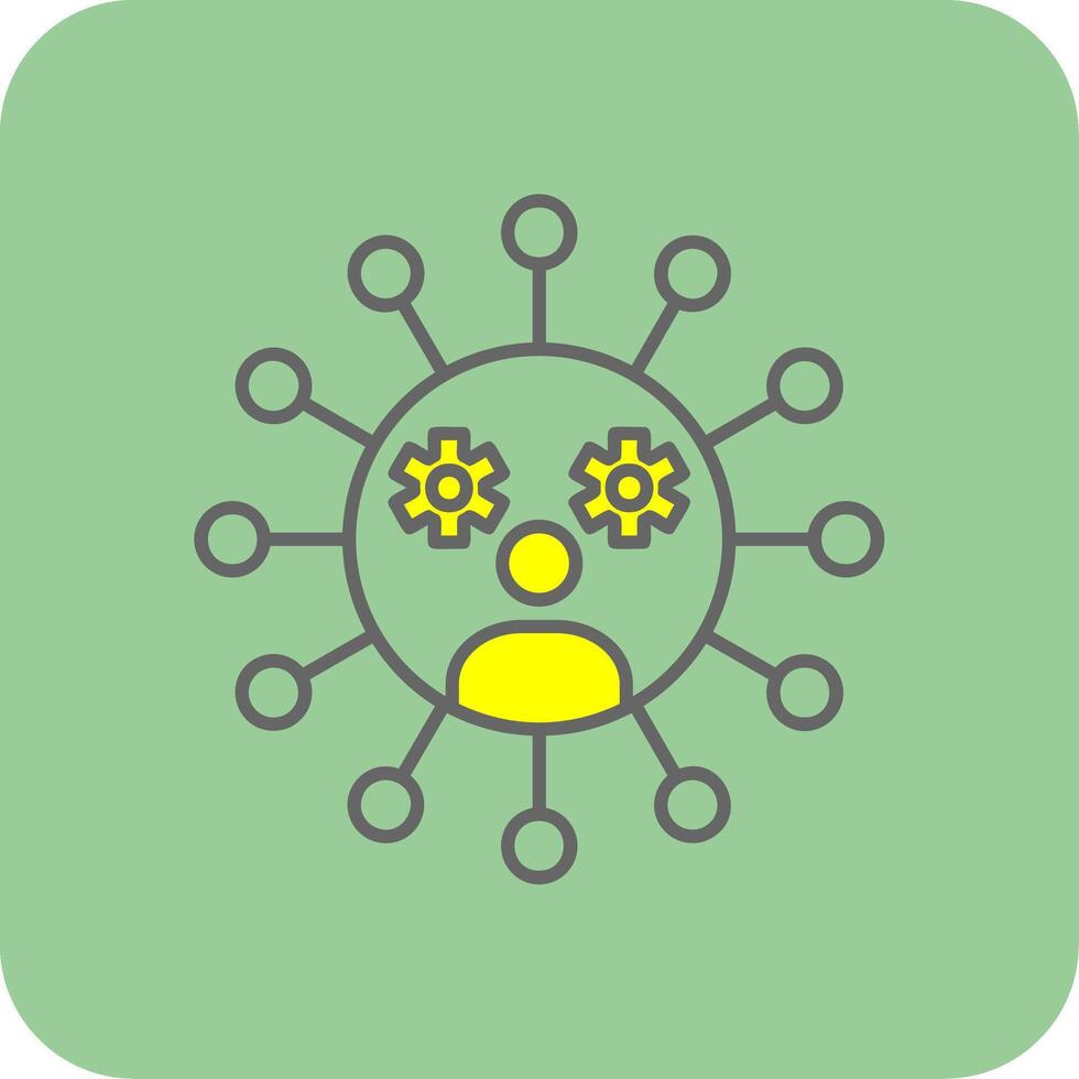social nätverk fylld gul ikon vektor